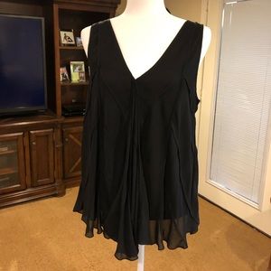 Flirty Black Chiffon Blouse